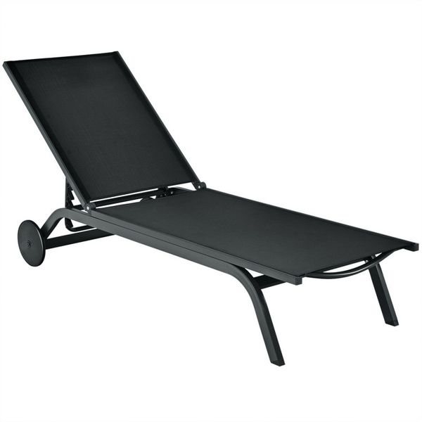 1. "Enjoy ultimate relaxation with our 6-position adjustable fabric outdoor patio recliner chair"  
Relax in comfort with our 6-position adjustable outdoor fabric recliner  

2. "Designed for maximum comfort and durability for your patio or poolside"  
Built for lasting comfort and strength by your pool or patio  

3. "Breathable fabric keeps you cool while the sturdy steel frame provides reliable support"  
Stay cool with breathable fabric and strong steel frame support  

4. "Easy to adjust with 6 reclining positions for customized relaxation"  
Simply adjust between 6 reclining positions for personalized comfort  

5. "Compact folding design makes storage and transportation convenient"  
Folds compactly for easy storage and transport  

6. "Weather-resistant materials ensure long-lasting performance outdoors"  
Weatherproof construction maintains durability outside  

7. "Supports up to 250 pounds with reinforced stitching and heavy-duty frame"  
Holds 250 lbs with sturdy stitching and robust frame  

8. "Padded armrests and headrest enhance your lounging experience"  
Soft armrests and headrest improve lounging comfort  

9. "Available in multiple colors to match your outdoor decor"  
Choose from various colors to complement your outdoor space  

10. "Quick assembly required with all necessary tools included"  
Easy setup with provided tools