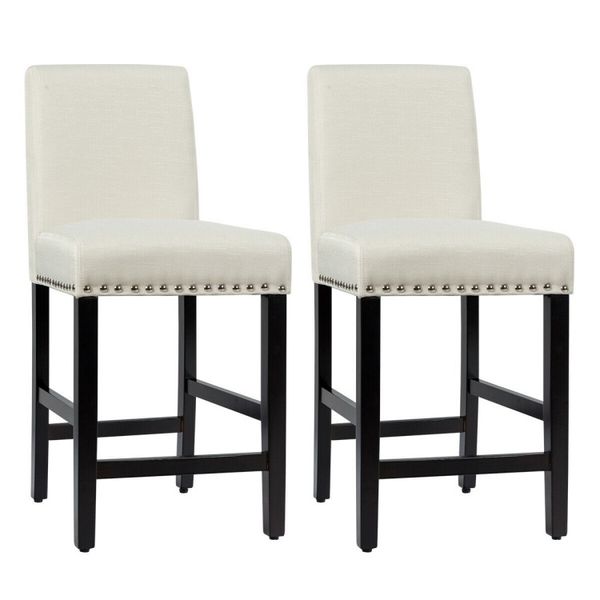 25-inch kitchen chairs featuring sturdy rubber wood legs