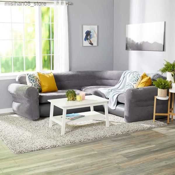 2-in-1 inflatable vent valve corner sofa for living rooms or dorms, model Q2406