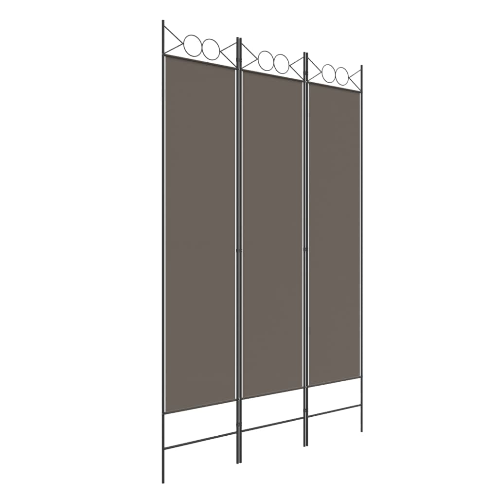 3-Panel Room Divider Anthracite 47.2