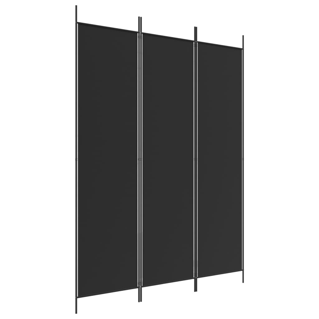 3-Panel Room Divider Black 59.1