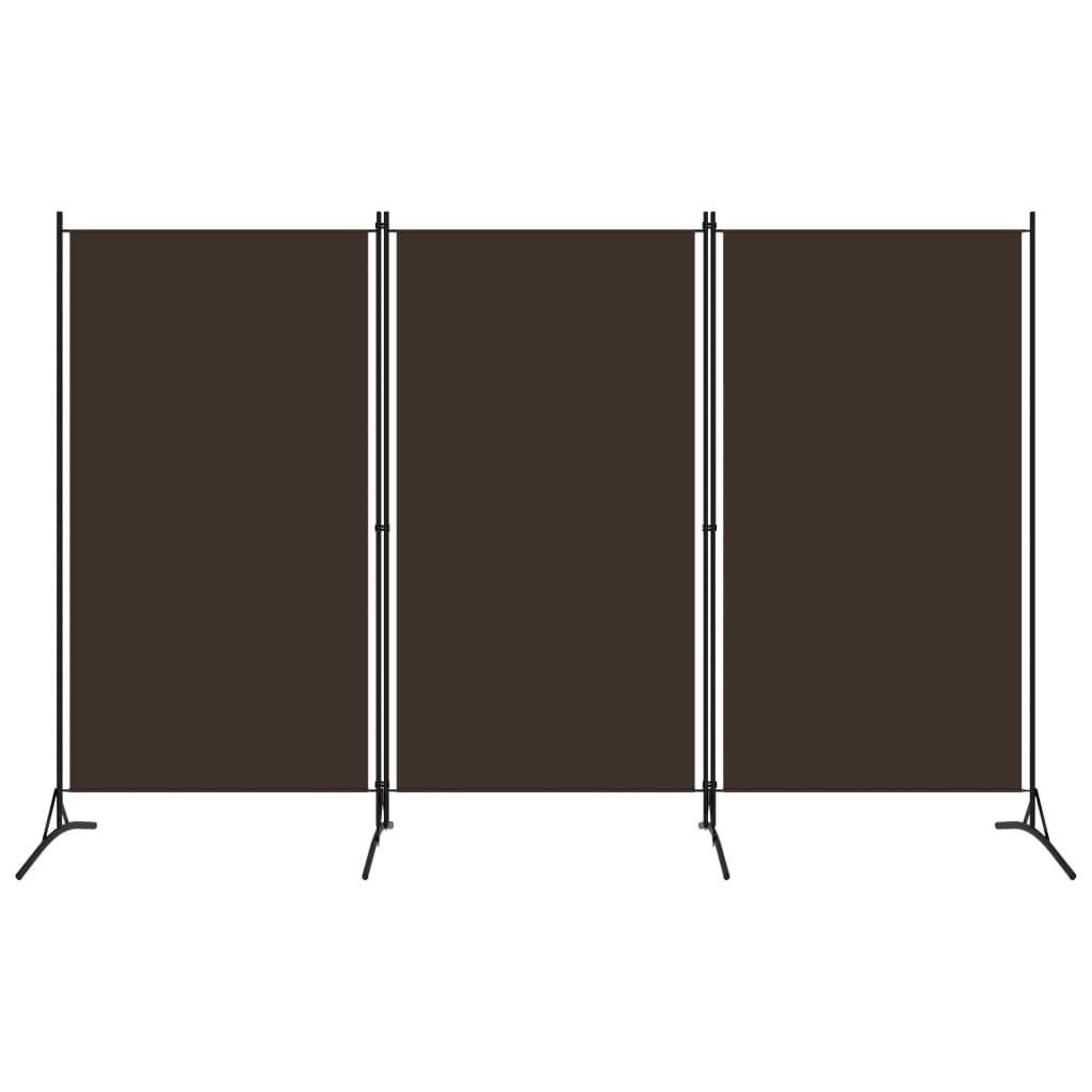 3-Panel Room Divider Brown 102.4