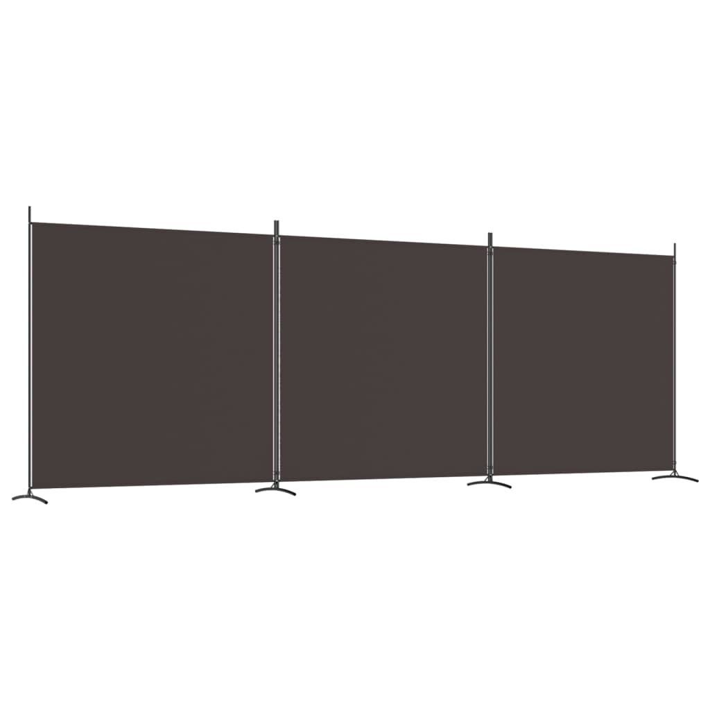 3-Panel Room Divider Brown 206.7
