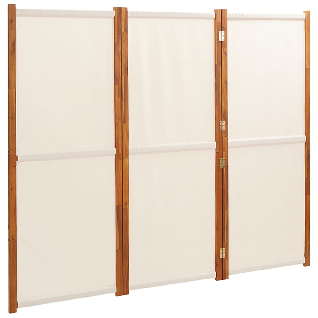 3-Panel Room Divider Cream White 82.7