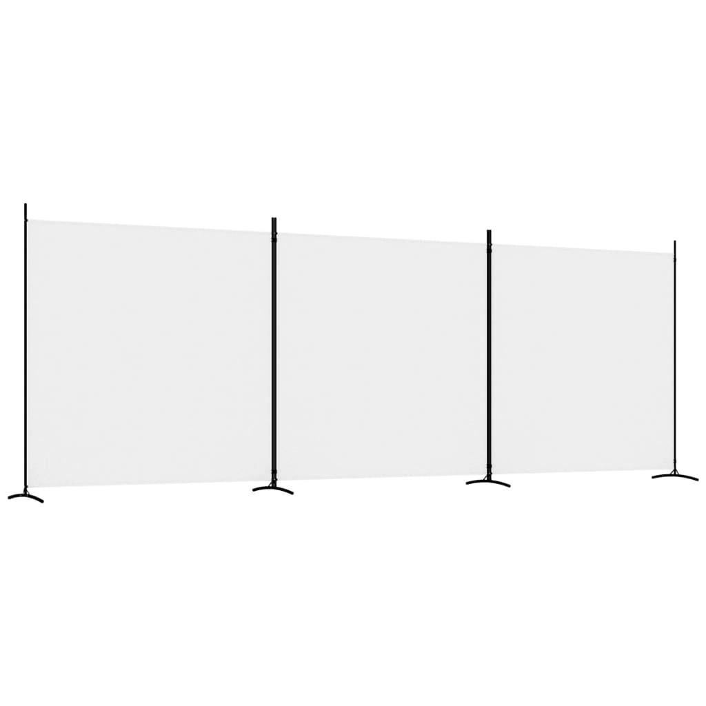 3-Panel Room Divider White 206.7
