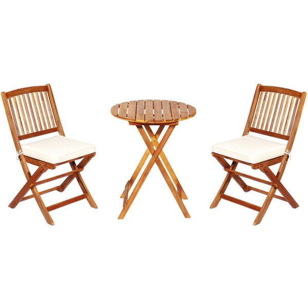 3-piece ergonomic wicker patio conversation set