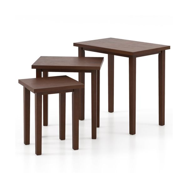 3-piece set of farmhouse-style rectangular side tables for the living room