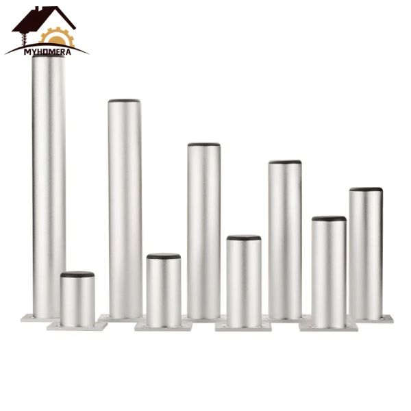 4 Adjustable aluminum furniture legs for cabinets, sofas, and coffee tables in heights of 60/80/120/180/250mm with protective feet