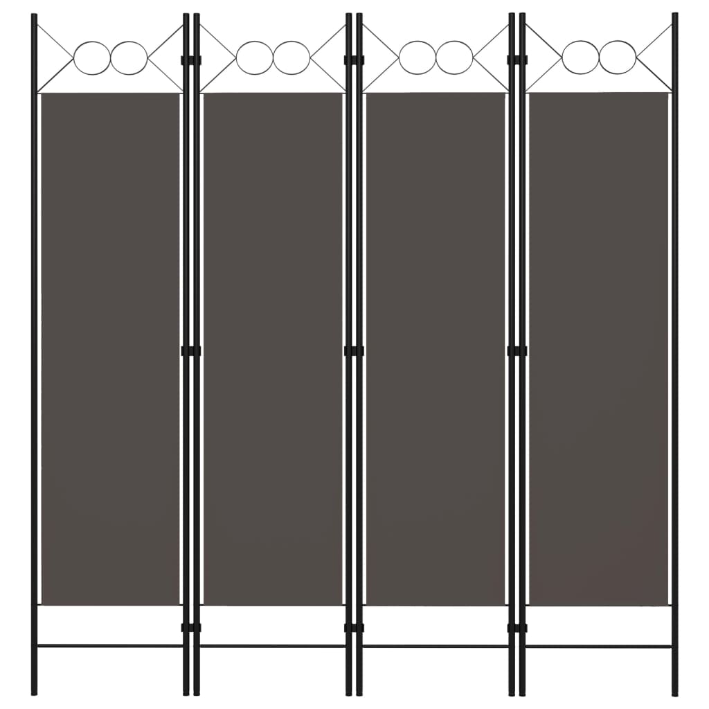 4-Panel Room Divider Anthracite 63