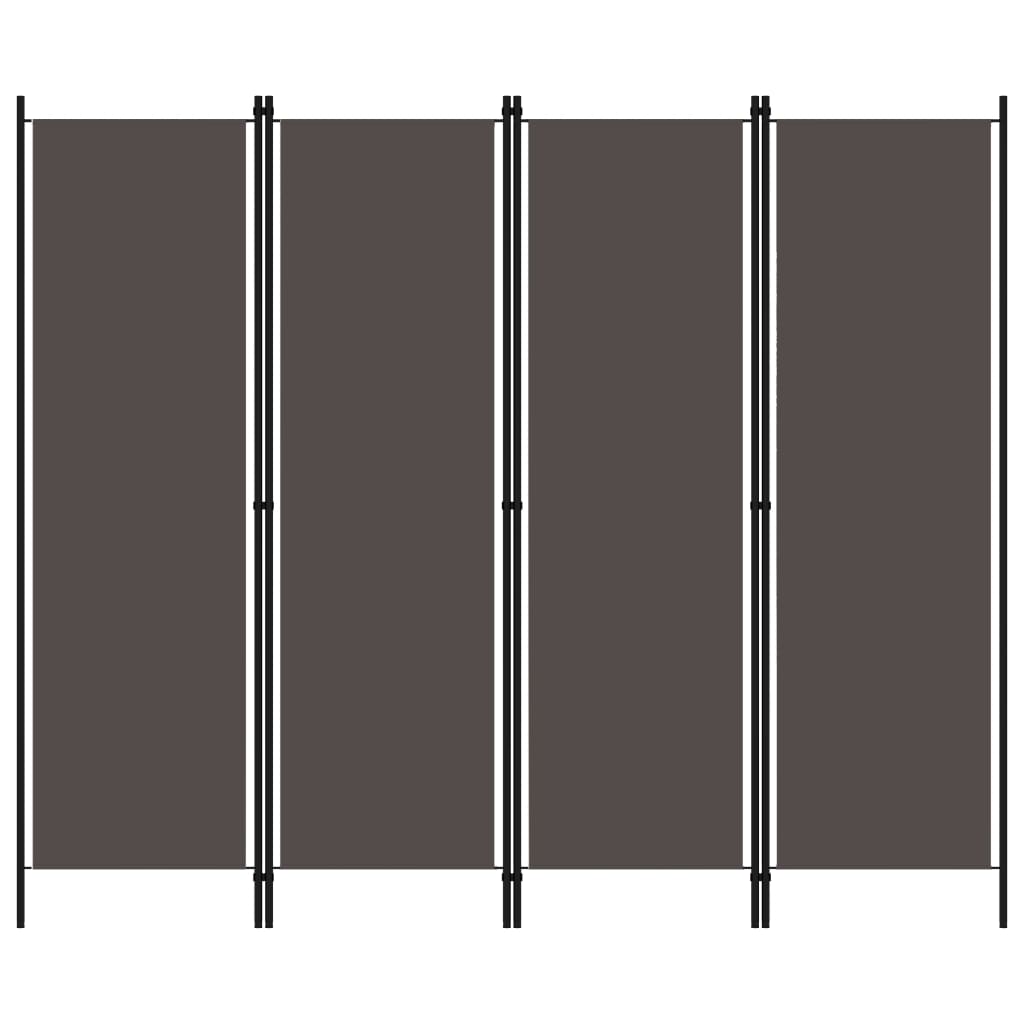4-Panel Room Divider Anthracite 78.7