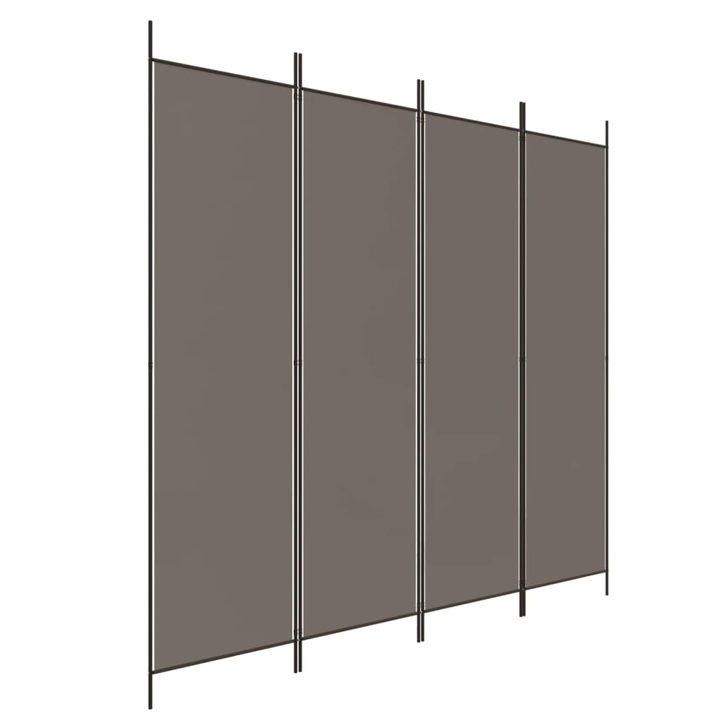 4-Panel Room Divider Anthracite 78.7