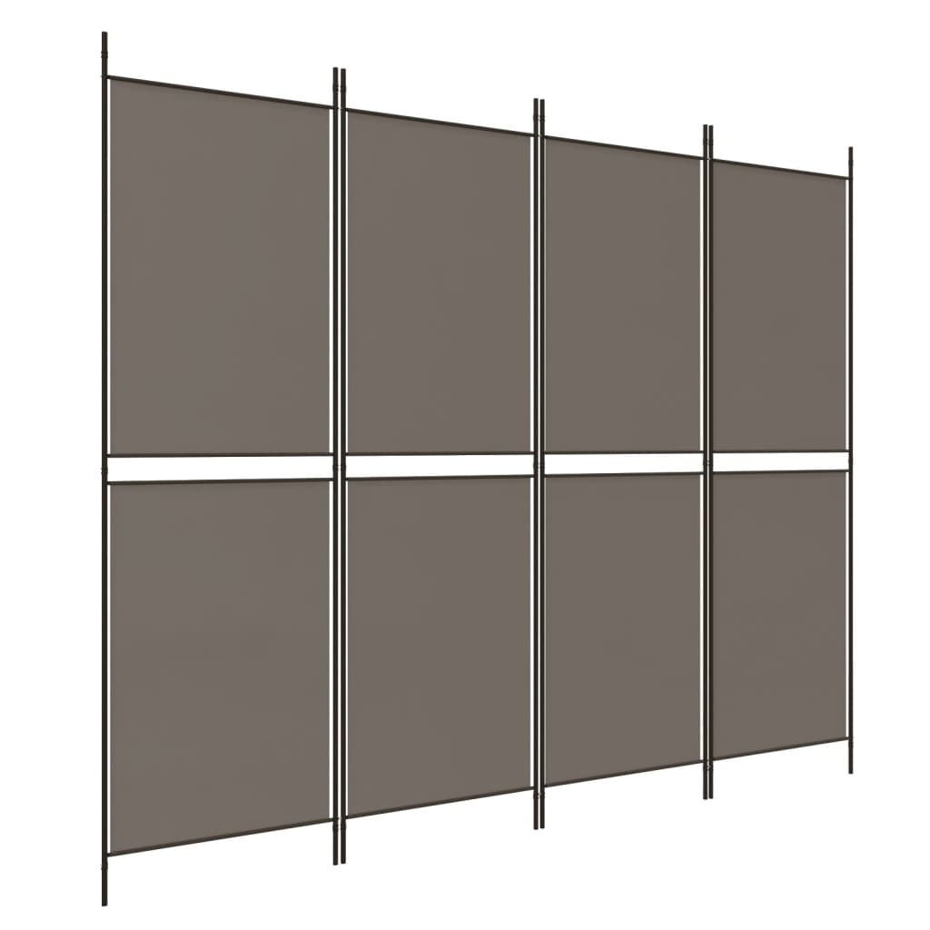 4-Panel Room Divider Anthracite 78.7