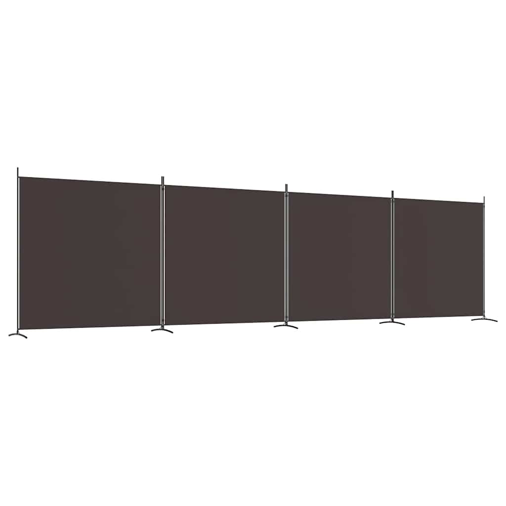 4-Panel Room Divider Brown 274.8