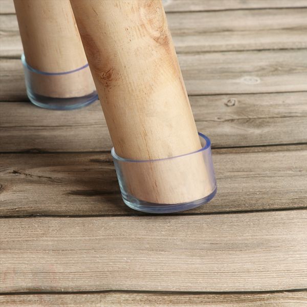 4-piece silicone non-slip furniture leg pads for desk chairs and wood floor protection