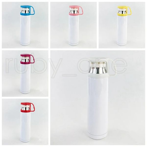 500ml stainless steel vacuum insulated sublimation tumbler with black/white lid, shipped via sea