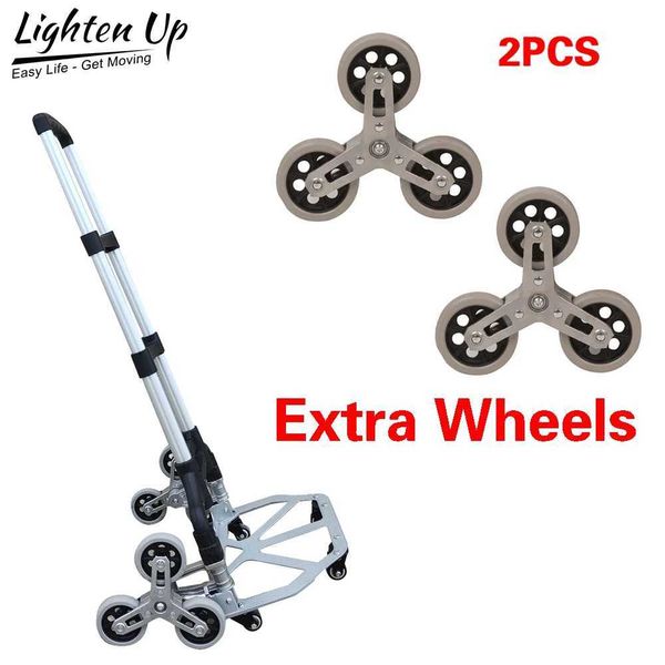 50KG all-terrain folding handcart for camping gear with bungee rope and stair climbing capability