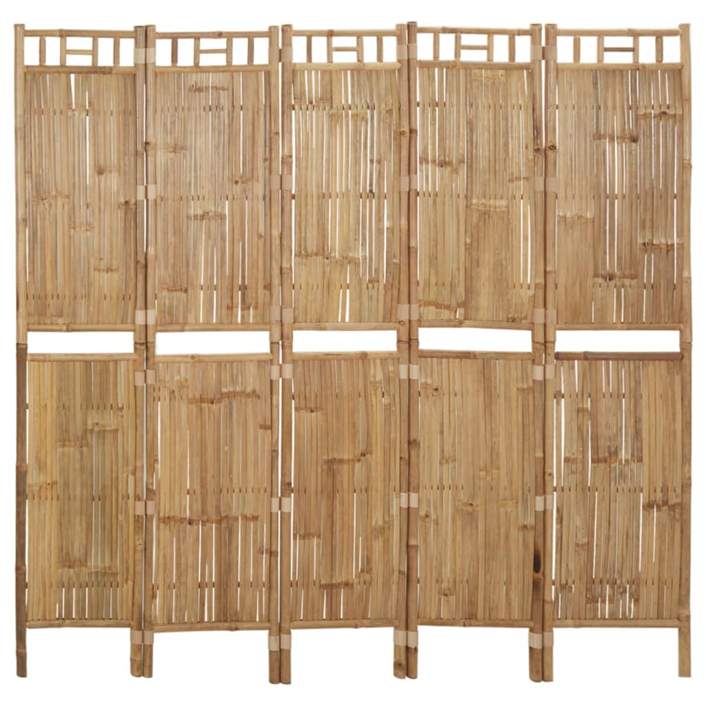 5-Panel Room Divider Bamboo 78.7
