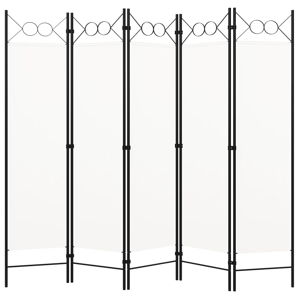 5-Panel Room Divider White 78.7