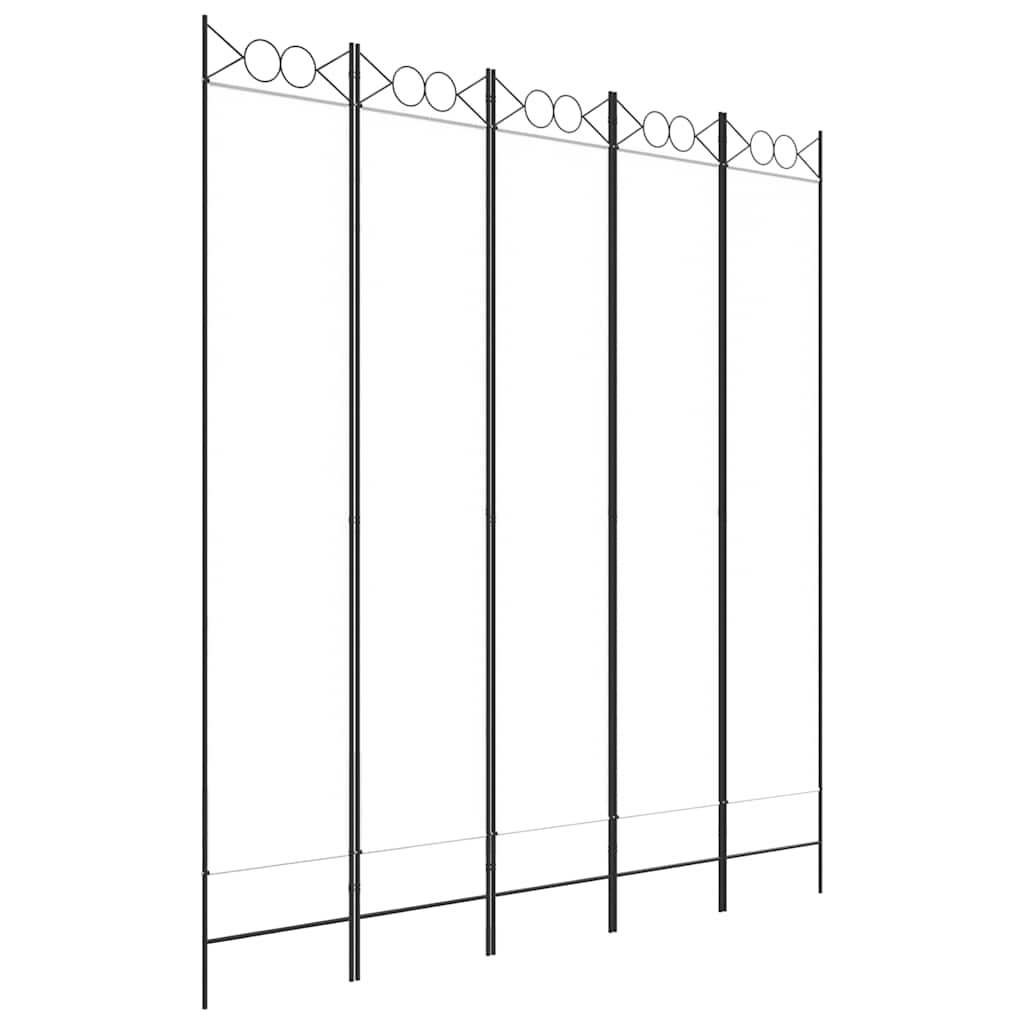 5-Panel Room Divider White 78.7