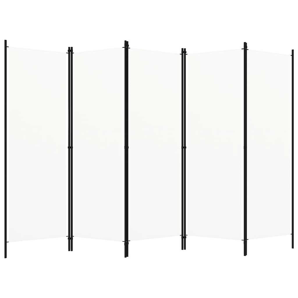 5-Panel Room Divider White 98.4