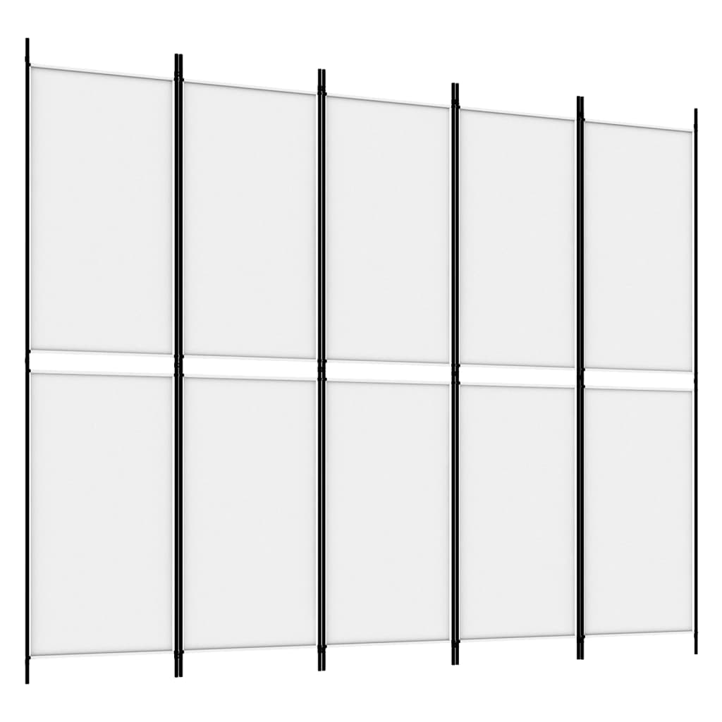 5-Panel Room Divider White 98.4