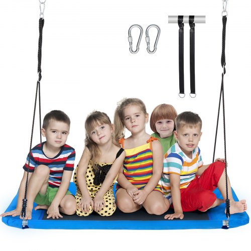 60-inch outdoor platform swing for kids and adults, with 700lb capacity and durable 900D oxford fabric seat