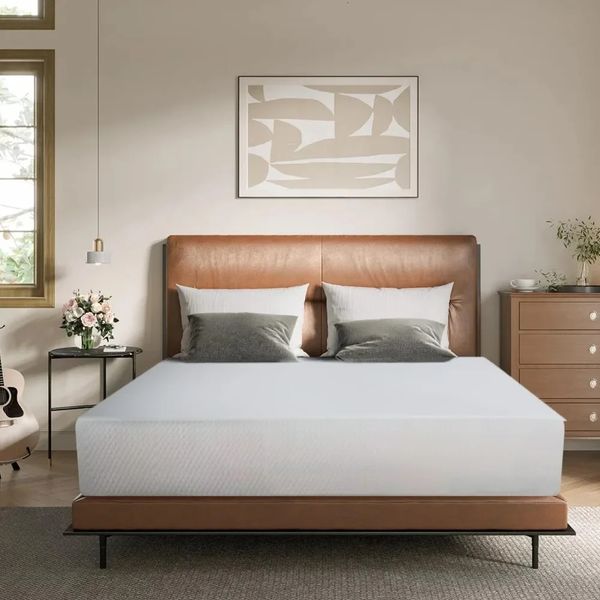 6-inch gel memory foam mattress offering medium-firm support for pressure relief and comfortable sleep