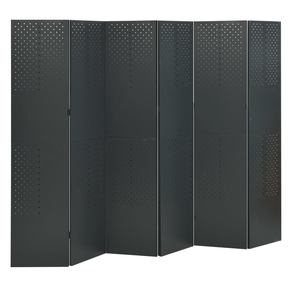 6-Panel Room Divider Anthracite 94.5