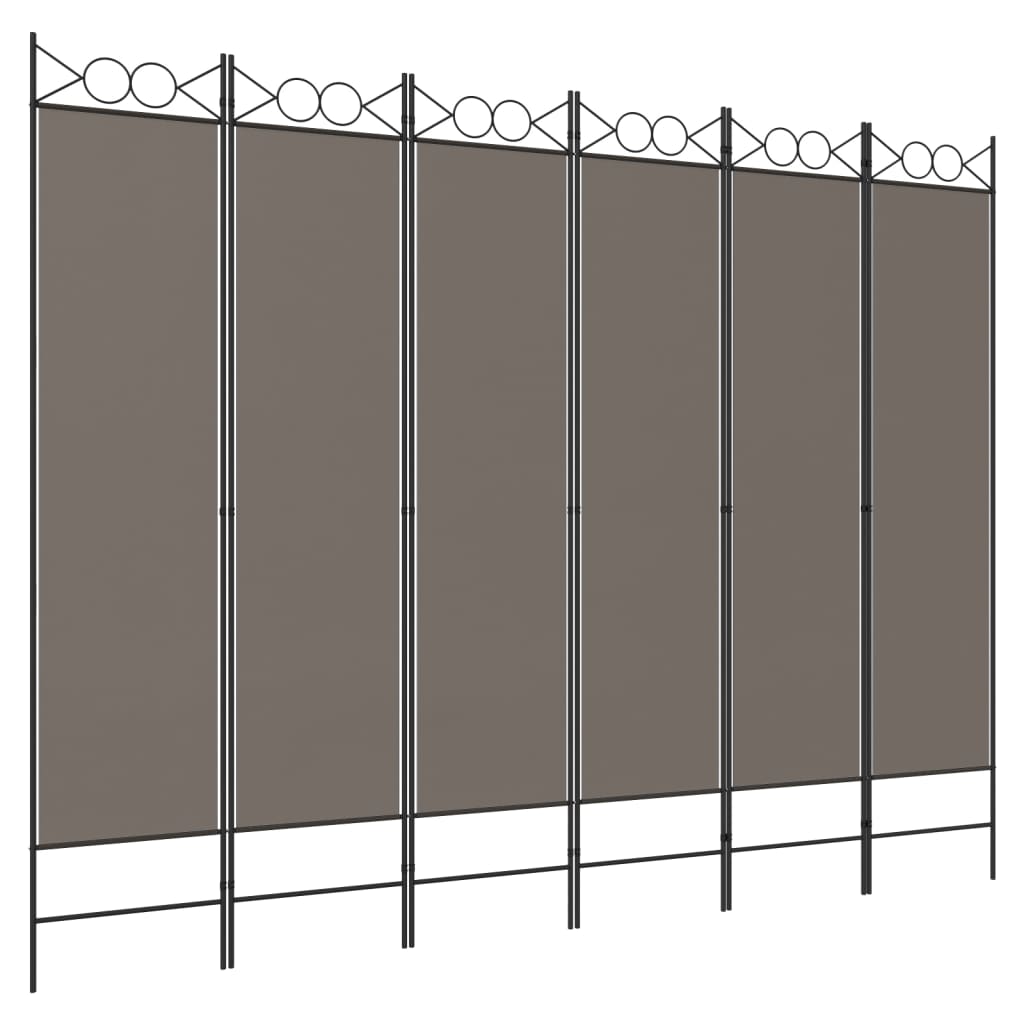 6-Panel Room Divider Anthracite 94.5