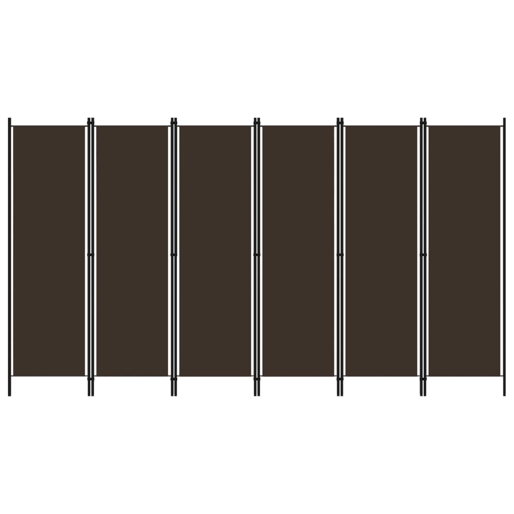 6-Panel Room Divider Brown 118.1