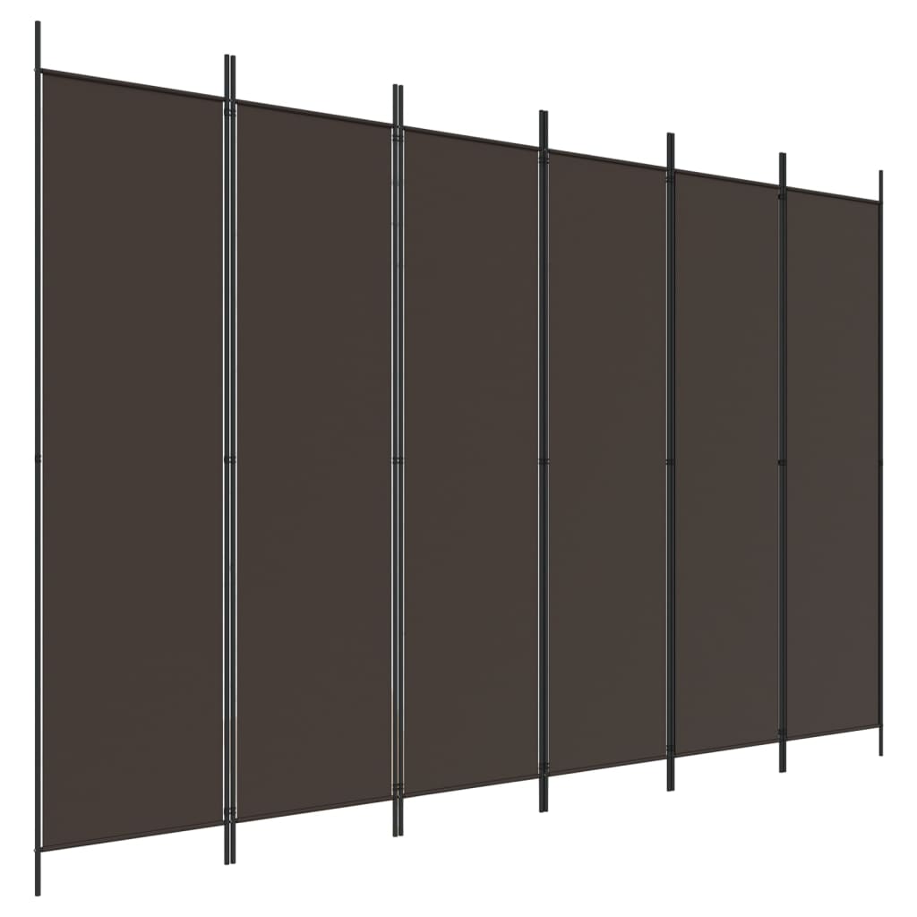 6-Panel Room Divider Brown 118.1