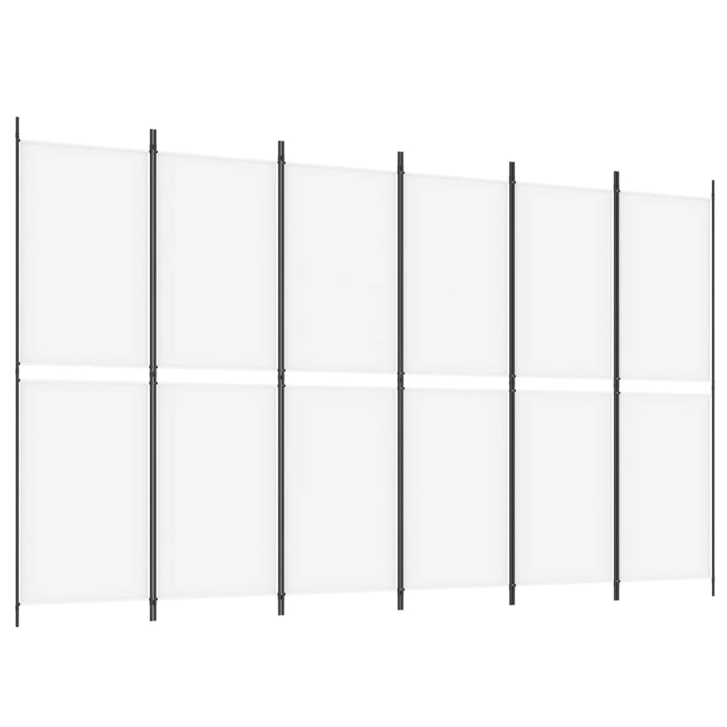 6-Panel Room Divider White 118.1