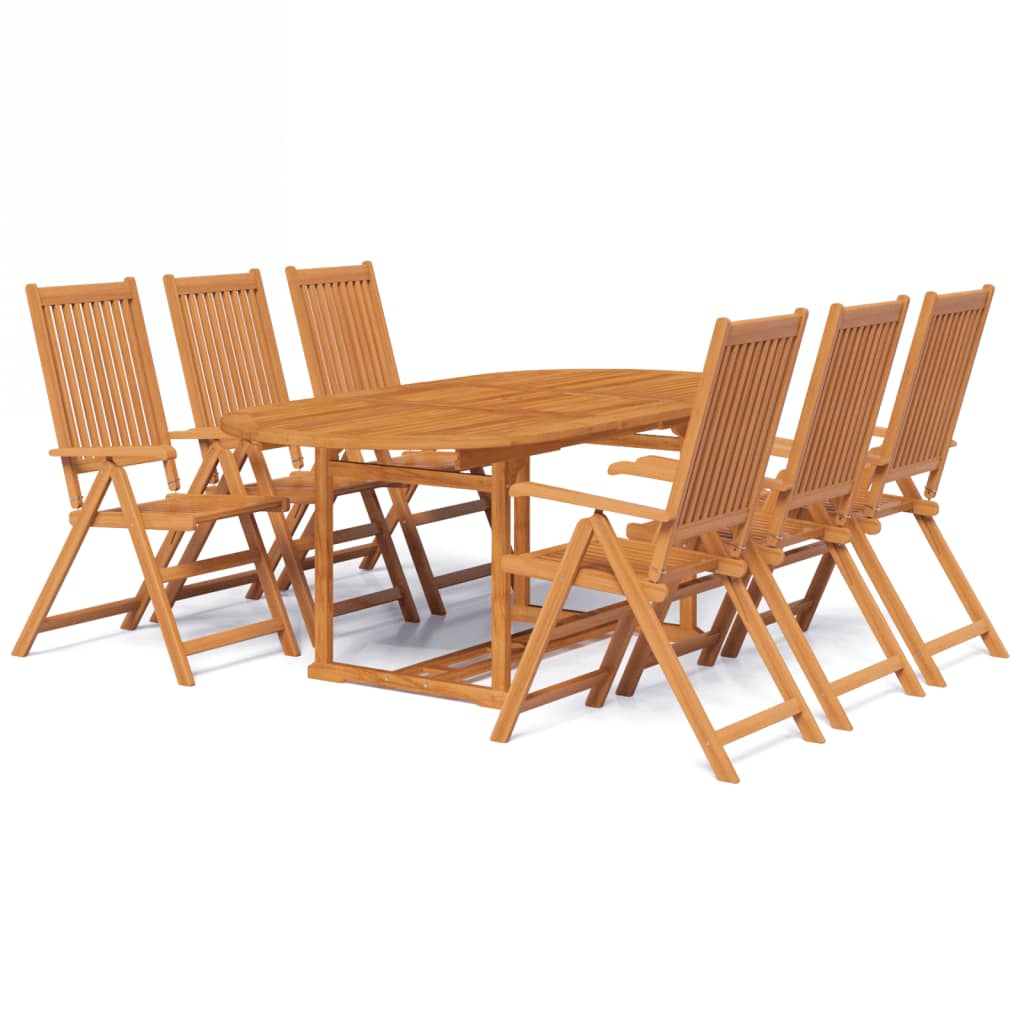 7 Piece Patio Dining Set Solid Acacia Wood 59.1