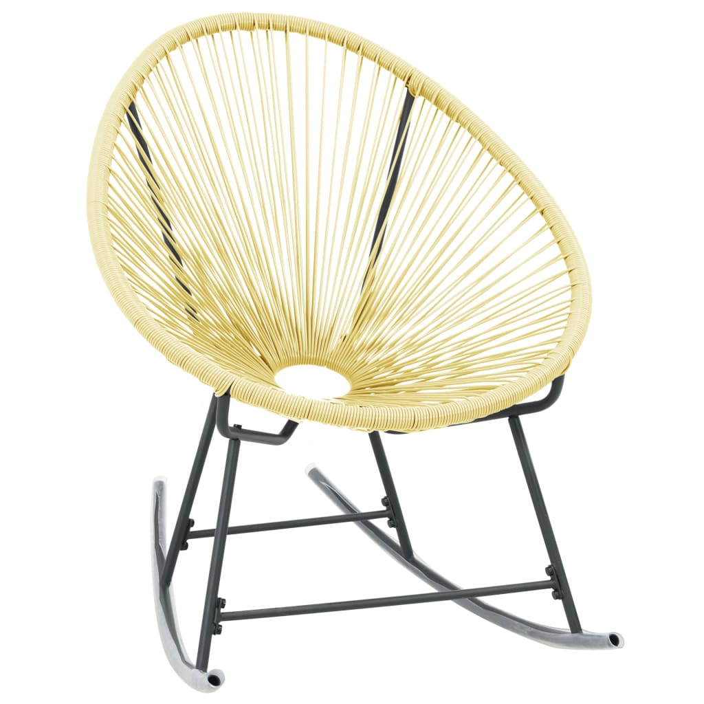 Acapulco Chair Beige Poly Rattan, Powder-Coated Steel Standard