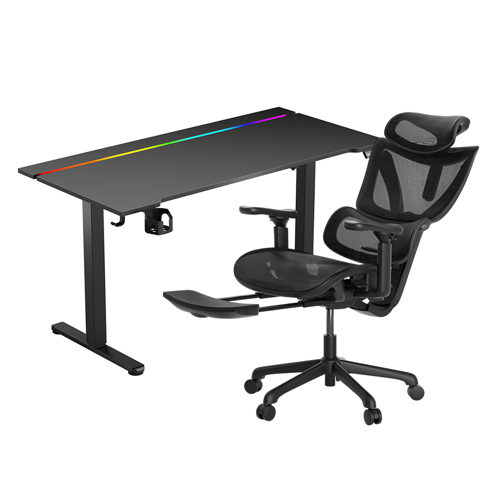 ACGAM CG-5245M ergonomic office chair, 140 x 68 cm, height-adjustable electric desk