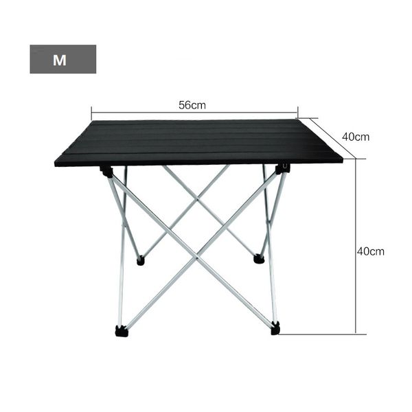 Adjustable folding camping table set made of lightweight aluminum alloy for outdoor use