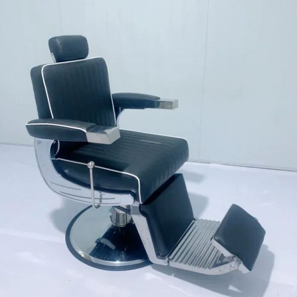 Adjustable headrest barber chair with swivel function for beauty salons and barbershops