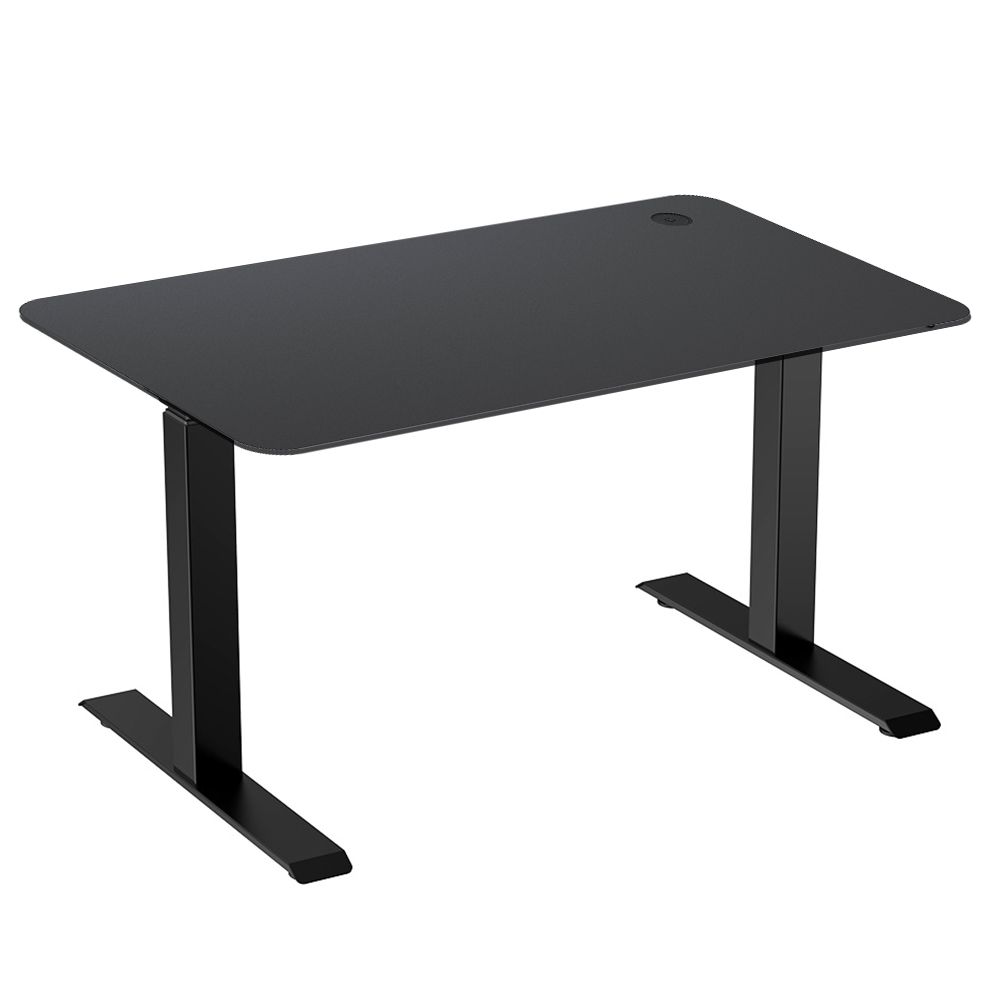 Adjustable height office stand ACGAM JSZ-3 black with tabletop