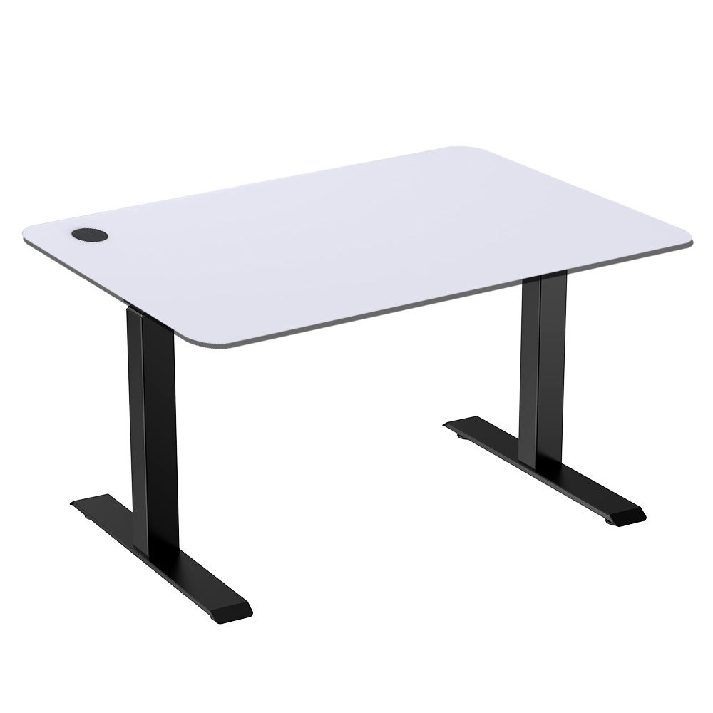 Adjustable height standing desk ACGAM JSZ-3, black frame, 40 x 60 x 1.8 cm, white MDF top