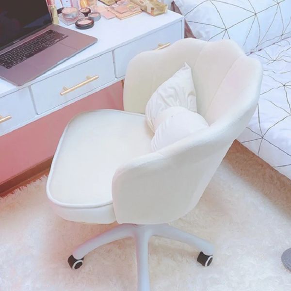 Adorable girls' bedroom dorm chair with swivel lift back for computer desk, makeup, and writing