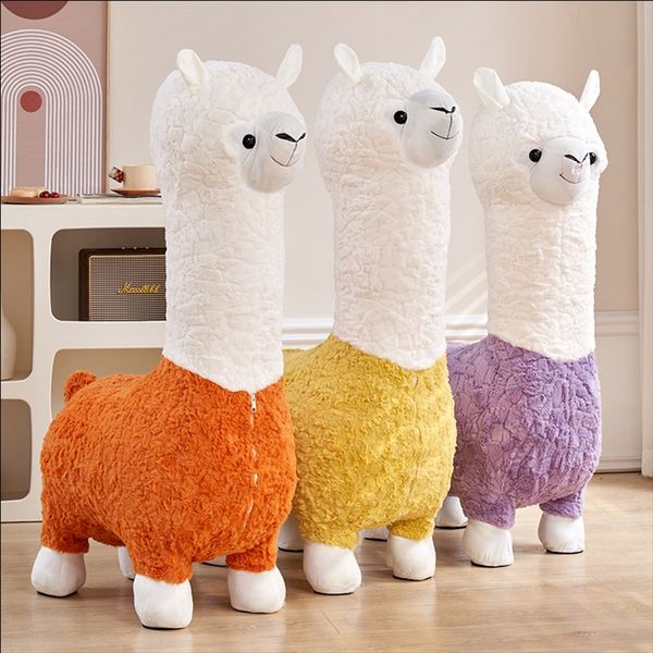 Alpaca stool for living room balcony, cartoon shoe-changing seat, kids' casual action figure sitting area alpaca chair