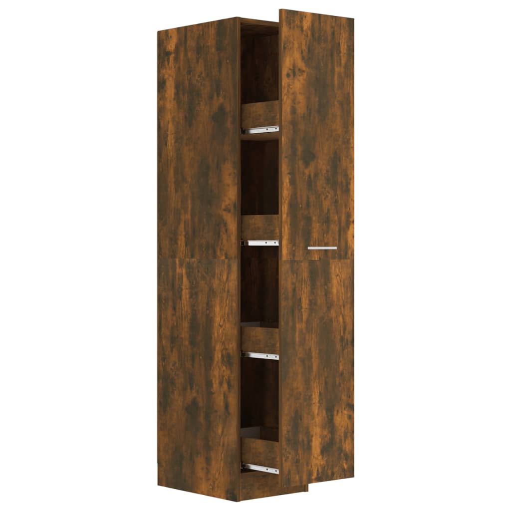 Apothecary Cabinet Smoked oak Engineered Wood Tall and narrow