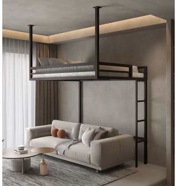 Attic bed modern wrought iron overhead bed hanging wall bed hanging bed hammock