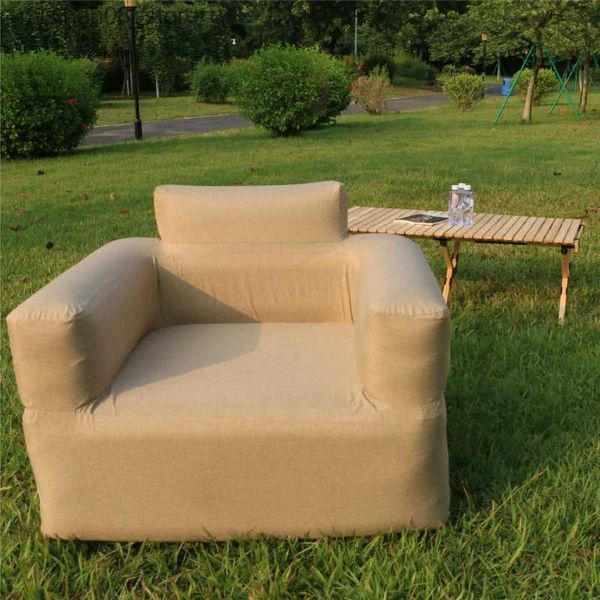 Automatic inflatable sofa for home, outdoor, and camping use, foldable and portable for easy transport