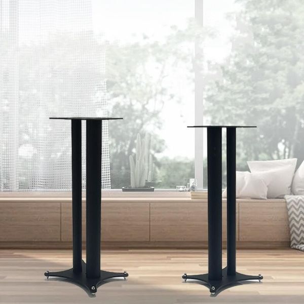 B-120 All-metal Speaker Rack Bookcase Shock-Absorbing Tripod Bookshelf Stand Surround Floor Stand 18*24 /16*19 1Pair