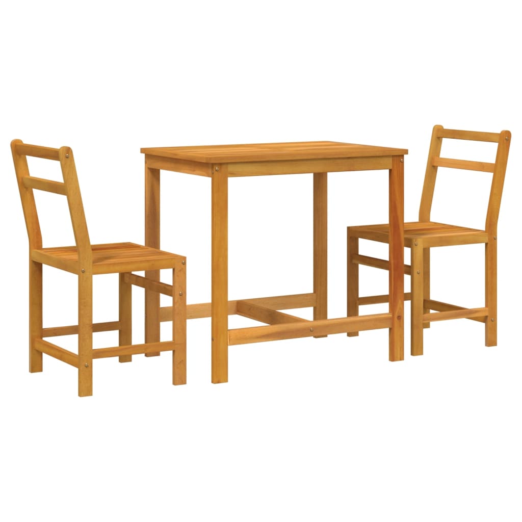 Balcony Set Natural Acacia Wood Solid Acacia wood Compact