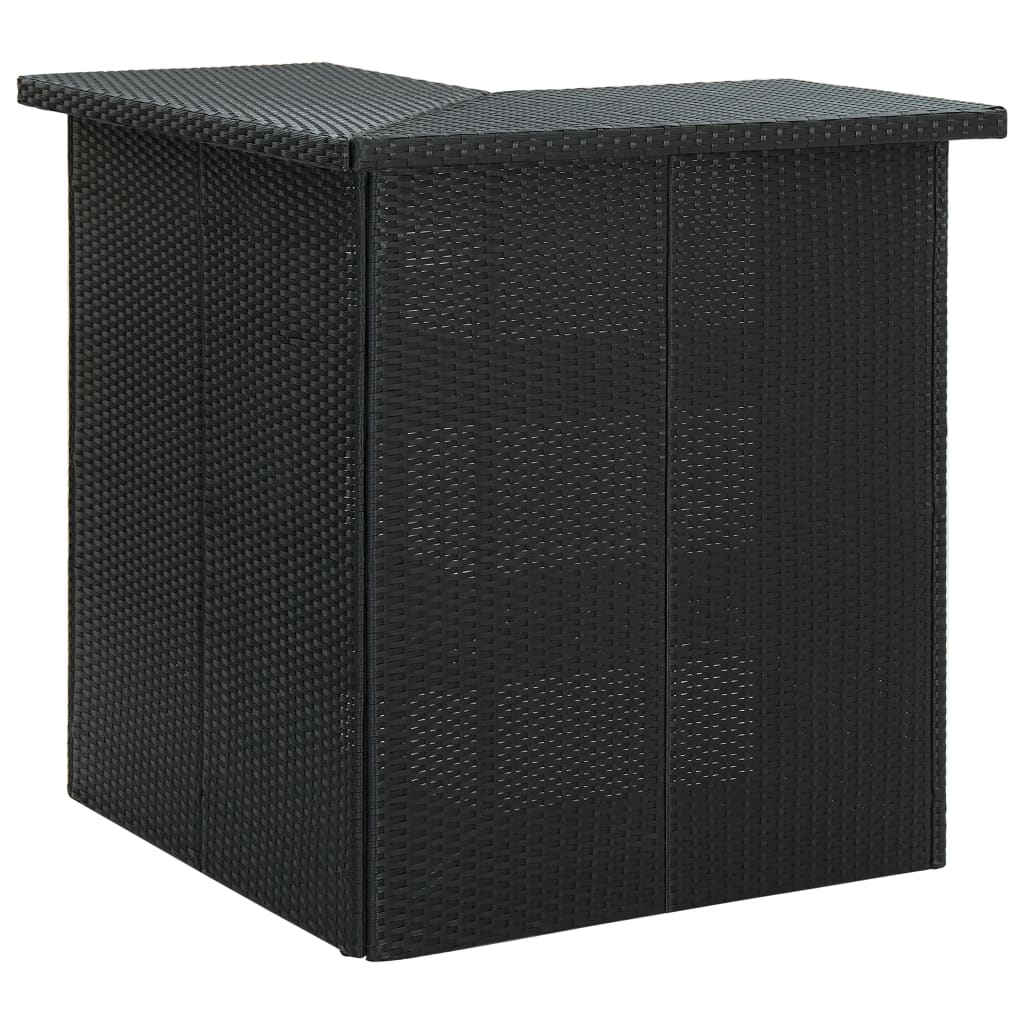 Bar Table Black PE rattan, steel medium Bar Table Modern