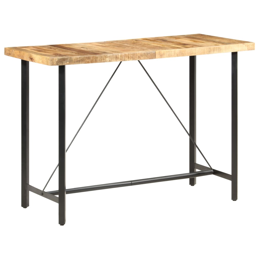 Bar Table Brown and black Rough mango wood and powder-coated iron