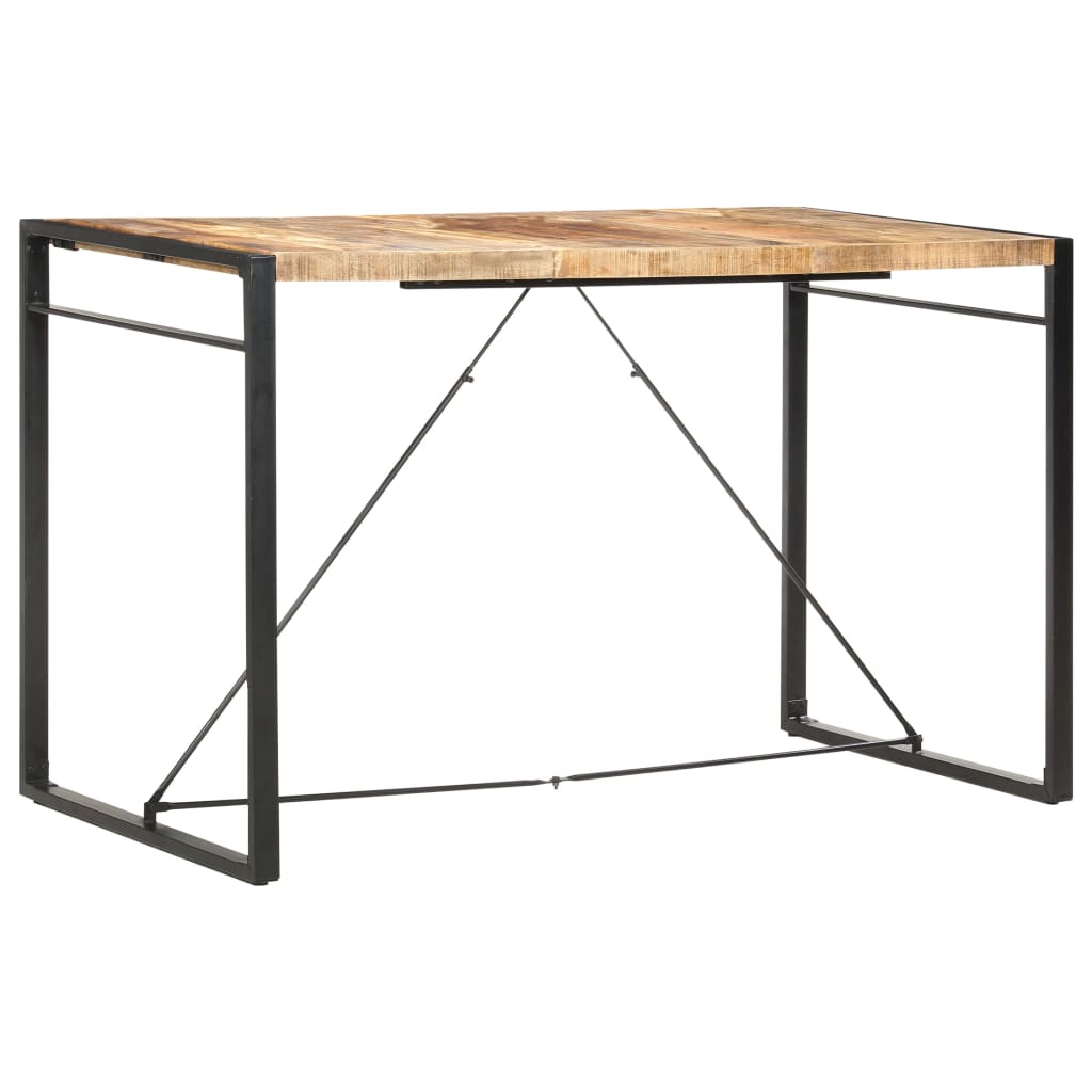 Bar Table Mango Wood Brown Solid Mango Wood, Steel