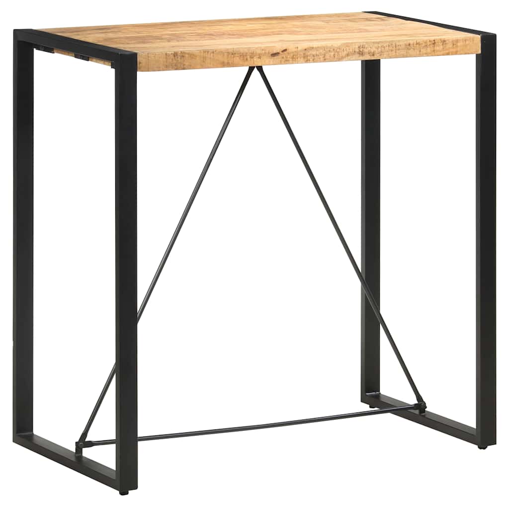 Bar Table Natural Mango Wood Solid Mango Wood, Steel